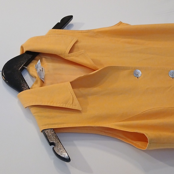 COLDWATER CREEK Vintage Yellow Sleeveless Button Up Fit And Flare Dress Lined - Picture 2 of 5